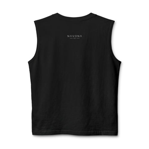 Copy of Navona Co. Chakra Muscle Tank — Minimalist Black Sleeveless Tee with Chakra Symbols