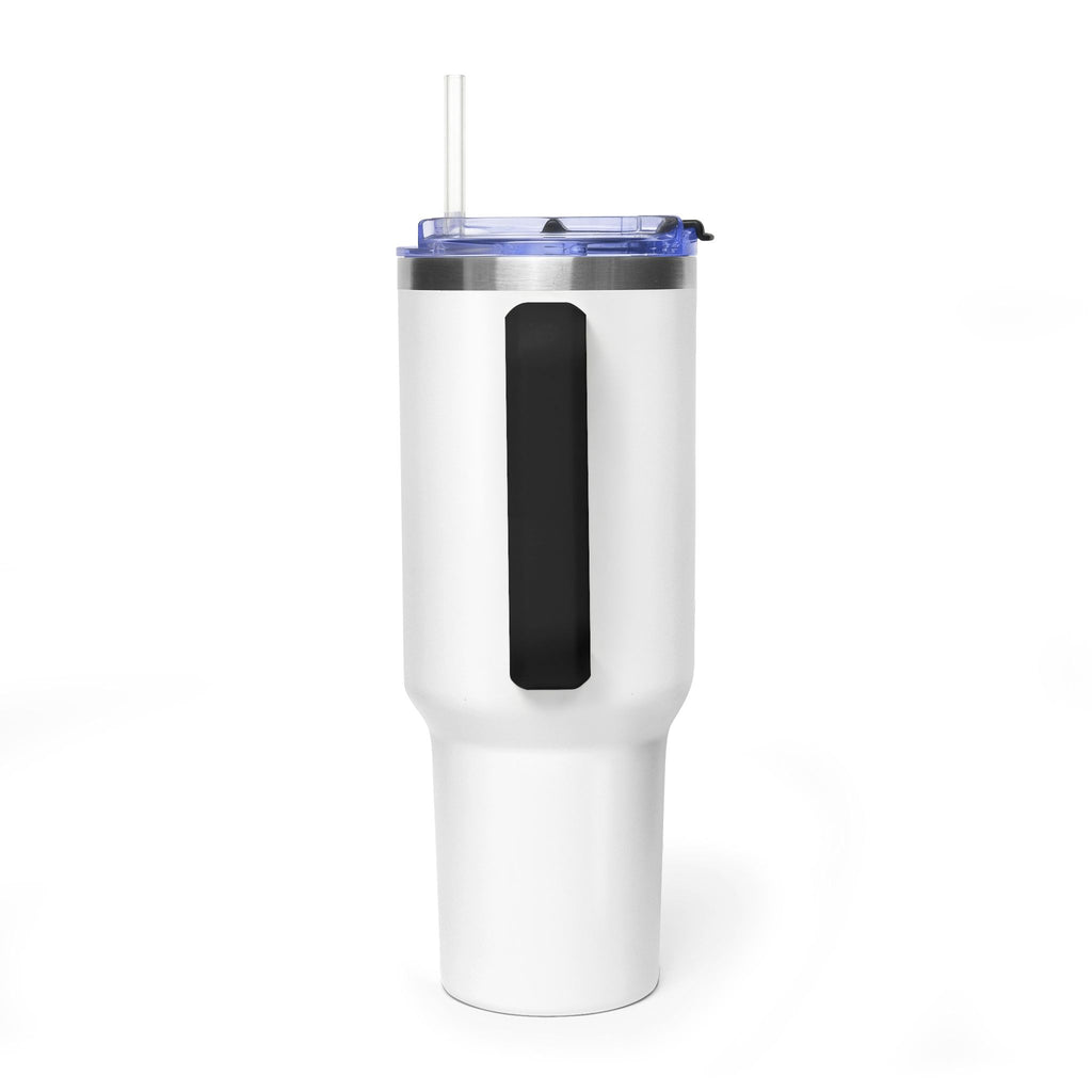 40oz Vacuum Thermal Tumbler – Insulated Travel Mug with Straw (NAVONA Co. Logo)