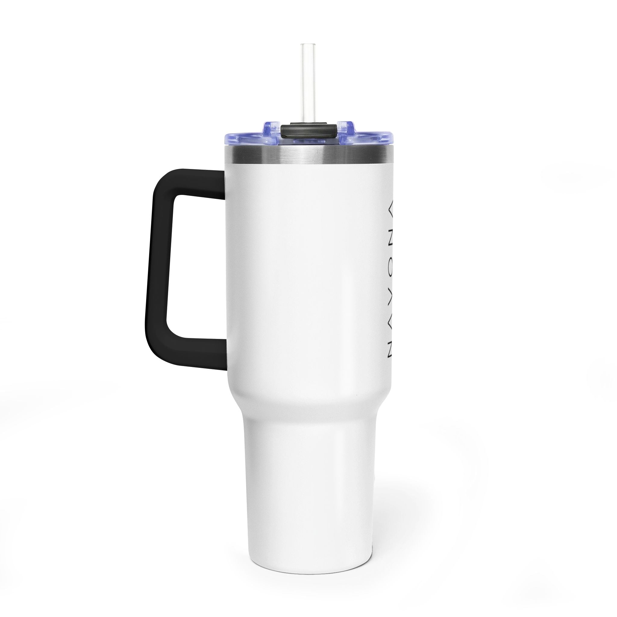 40oz Vacuum Thermal Tumbler – Insulated Travel Mug with Straw (NAVONA Co. Logo)