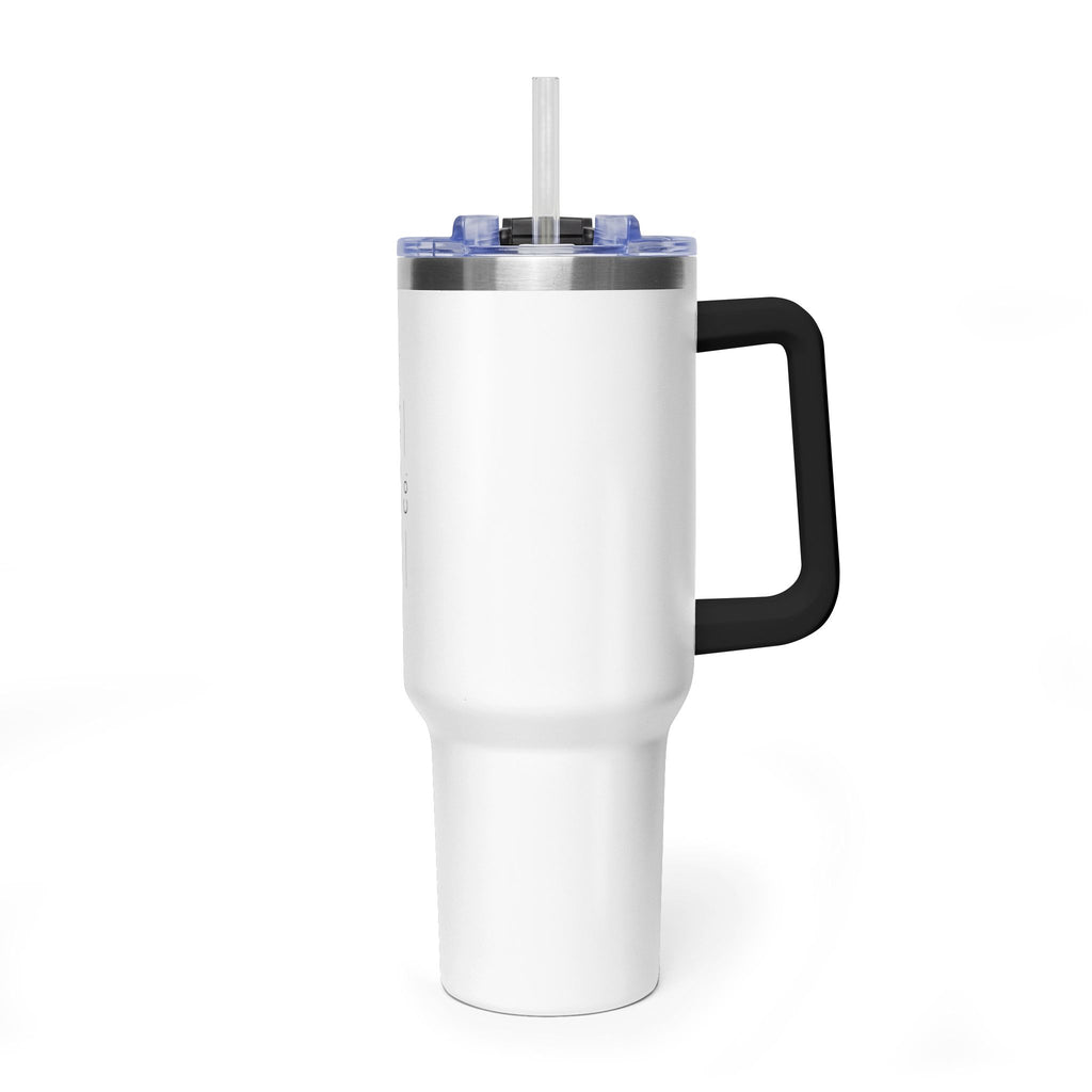 40oz Vacuum Thermal Tumbler – Insulated Travel Mug with Straw (NAVONA Co. Logo)