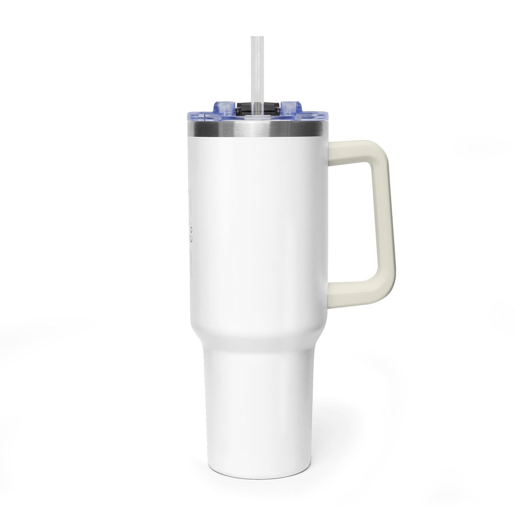 40oz Vacuum Thermal Tumbler – Insulated Travel Mug with Straw (NAVONA Co. Logo)
