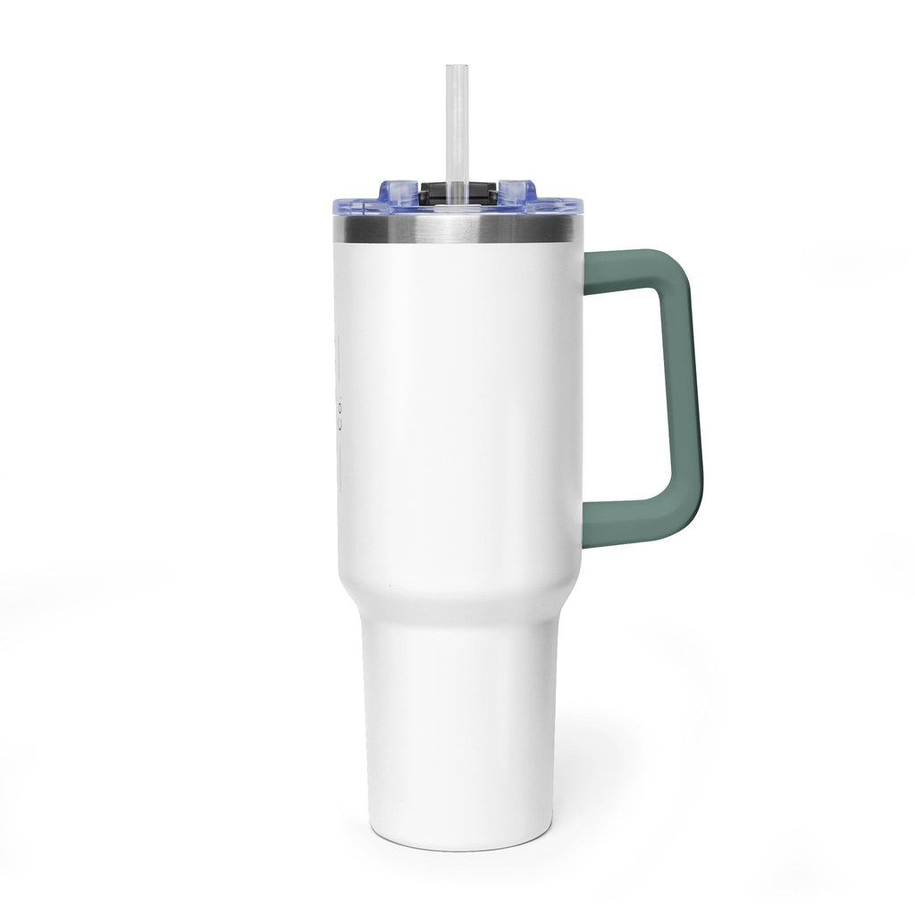 40oz Vacuum Thermal Tumbler – Insulated Travel Mug with Straw (NAVONA Co. Logo)